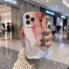 Pink Gold Marble Fluid Phone Case For iPhone 16 15 14 Pro Max 13 12 11 Mini XR XS SE Wavy Edge Cover