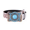 Retro Chic Boho Turquoise Belt Women's Bold Fashion Waistband Minimalist Engraved Waist Clamp