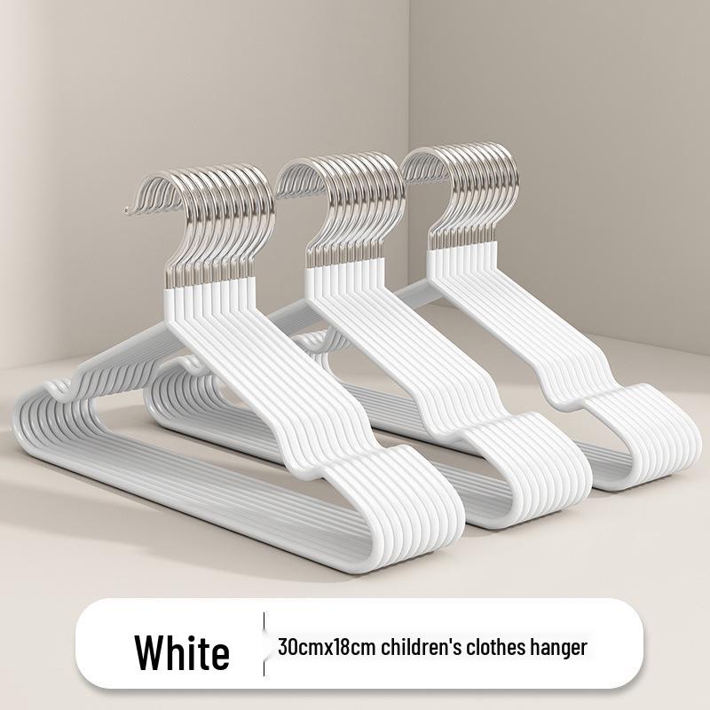 Langlebiger Anti-Rutsch-Kleiderbügel für Erwachsene & Kinder, Dicke Kunststoffbeschichtung, Einfaches Design, Ganzjahresnutzung
