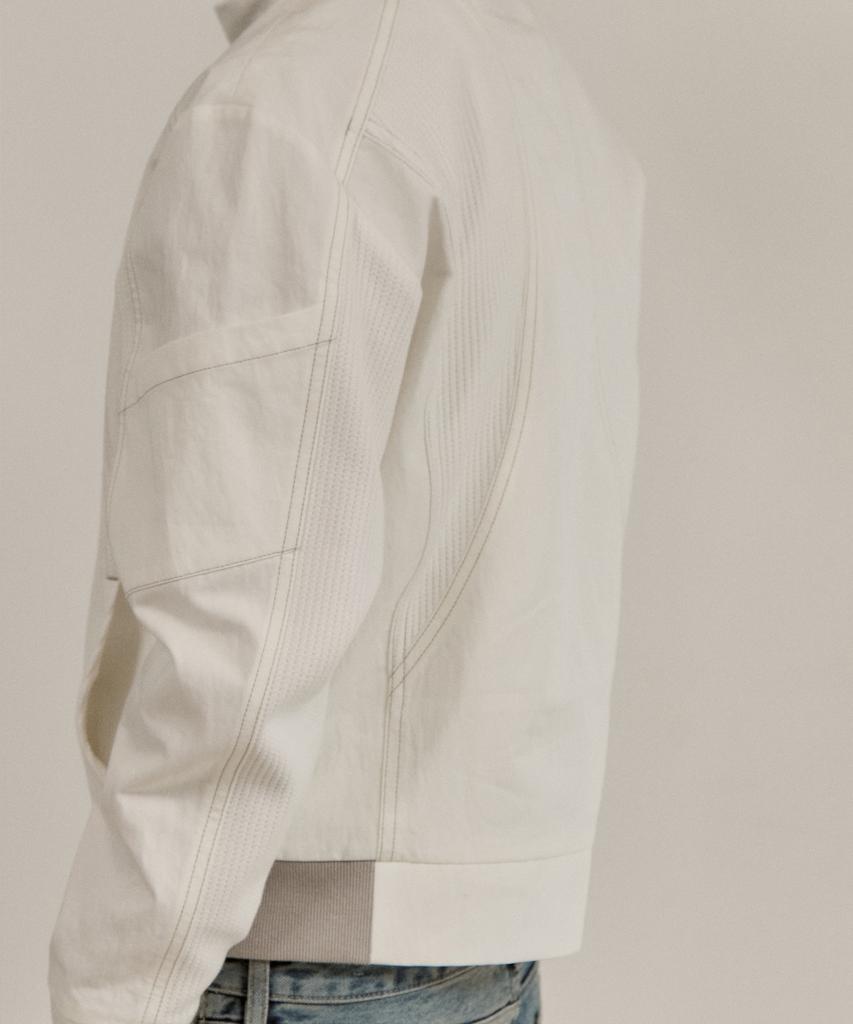 Depth Waffle Blouson (White)