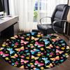 1PC Butterfly Floral Pattern Chair Carpet for Office, Indoor Non-Slip Washable  Carpet, Soft Comfortable Mat For Office Room Yy250930124