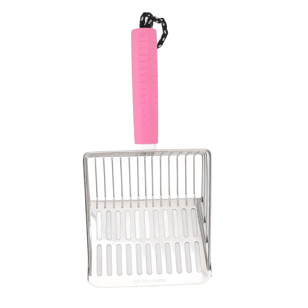 Pelle à Litière pour Chat Manche Amovible Pelle à Litière Facile à Nettoyer Acier Inoxydable Pelle à Excréments pour Bac à Litière