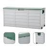 290L Outdoor Storage Box with Lid, Lockable with Wheels & Handles, for Garden Tools