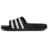 New Adilette Aqua Slides 'Black White' Women's G28723