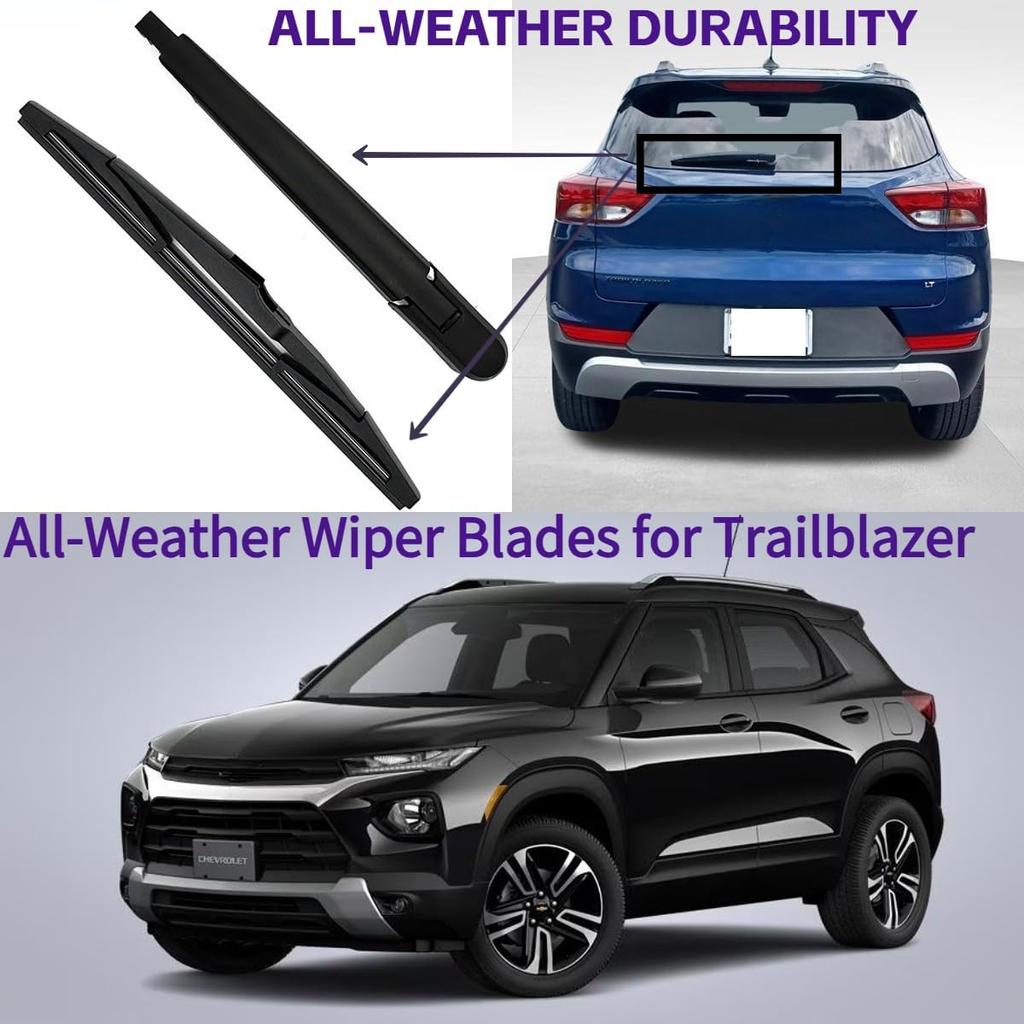 Rear Wiper Arm Blade for 2022 2023 2024 2025 2026 Chevrolet Chevy Trailblazer LS LT ACTIV RS L Sport Utility 1.2L 1.3L 42709519 42709518 Rear Back