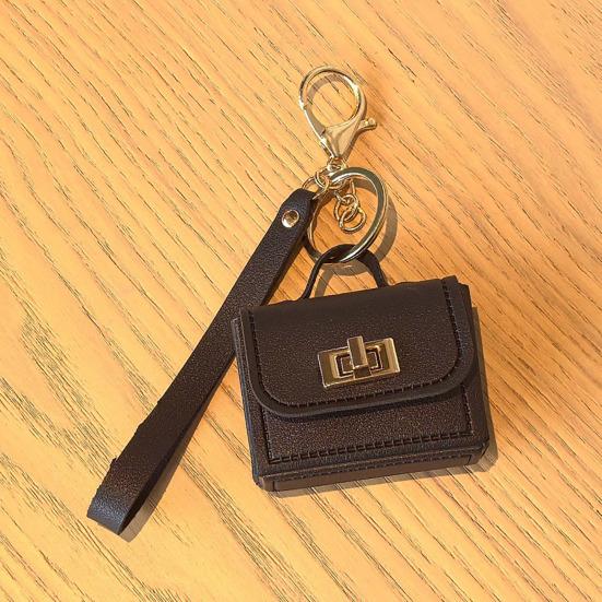 Keychain Pendant Mini Handbag Charm Key Chain with Versatile Hanging Buckle Wear-Resistant Imitation Leather
