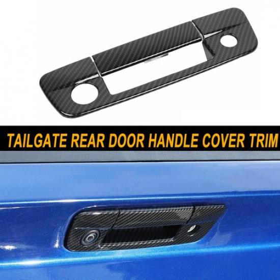 

Carbon Fiber Tailgate Rear Door Handle Cover Trim For Dodge RAM 1500 2010-2017
