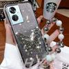 3D Butterfly Phone Holder Bead bracelet Glitter Case for Xiaomi Redmi 15C 15 14C 13C 13X Note 15 14 13 Pro Plus 14S Stand Cover