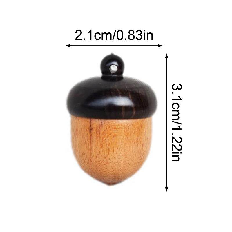 1/2PCS Mini Portable Sandalwood Pill Boxes Granule Storage Case Small Items Container DIY Acorn Pendants Rescue Tablets Holder
