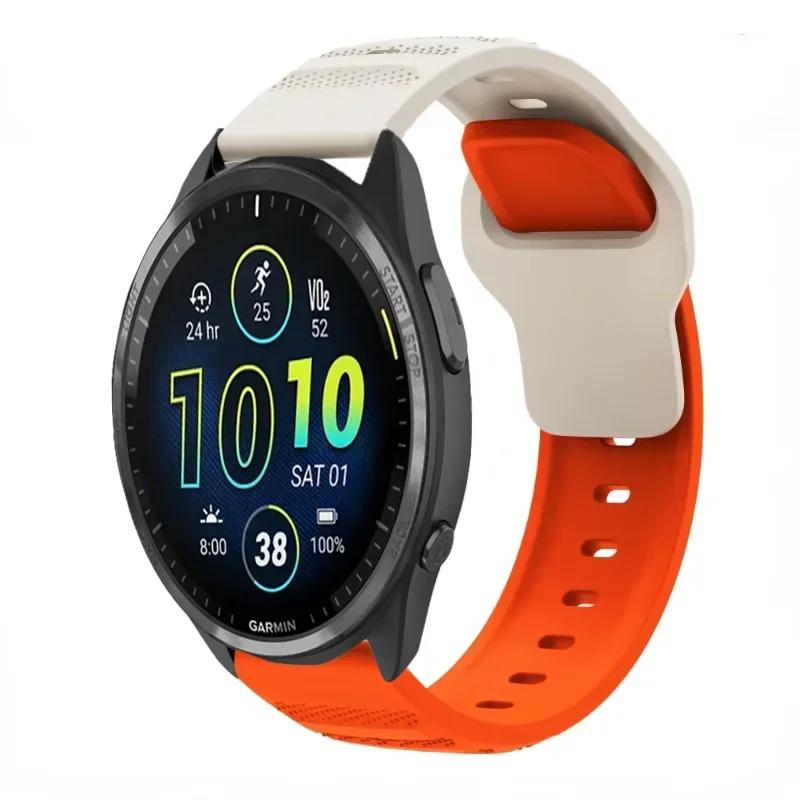 Силиконовый ремешок 20/22 мм для Garmin Active 5/Vivoactive 5/Venu 3 Дышащий браслет для Garmin Forerunner 965 265 165 55 955 Ремень