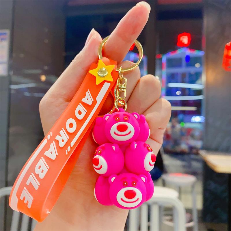 

Cartoon Stacked Le Guochao Panda Doll Creative Keychain Cute Student Bag Pendant