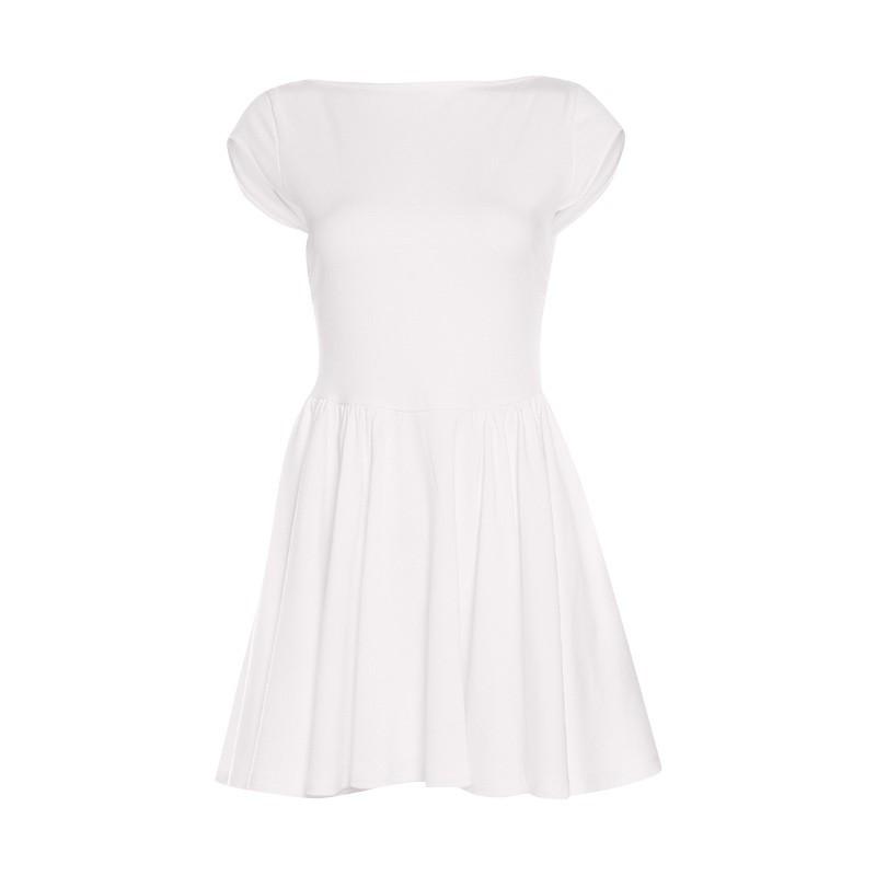 

Темперамент сексуальное длинное платье с открытой спиной и завязками на талии для женщин S белый