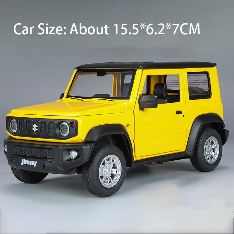 

1:24 Suzuki Jimny Range Rover Car Model Toy Doors Opened Sound Light Models Alloy Body Shock Absorption Vehicle Holiday Surprise