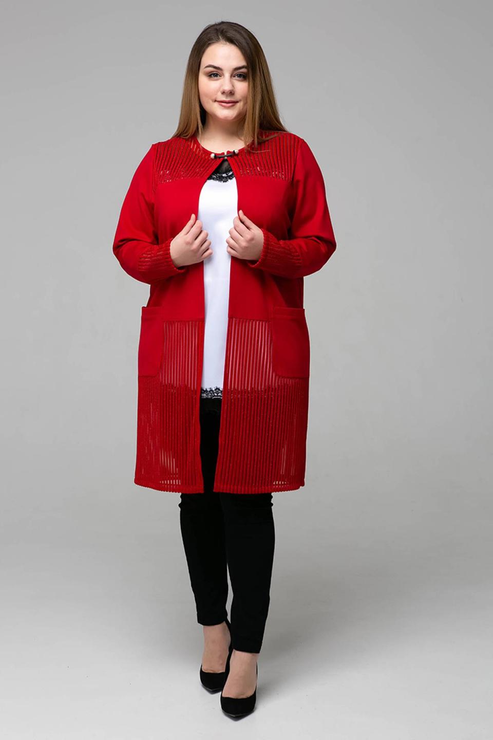 

Кардиган із сіткою Tatiana БЕВЕРЛІ 5XL червоний