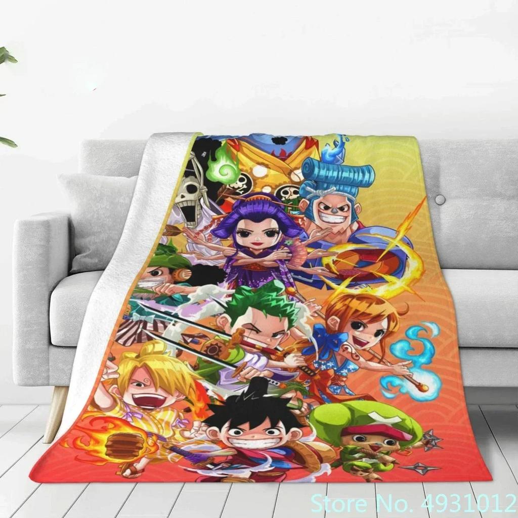 2026 Anime Japanese Luffy One Piece Blankets On Bed Sofa Air Condition Sleeping Cover Throw Flannel Bedsheet For Kids Gift