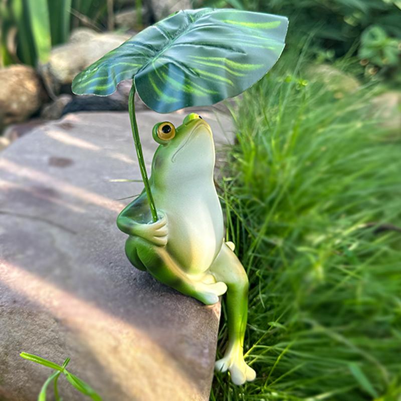 Liście Cieszące Się Chłodem Symulowane Ozdoby Żabie Akwarium Mikro-Krajobraz Ozdoby Domowe Balkon Dziedziniec Rzemiosło
