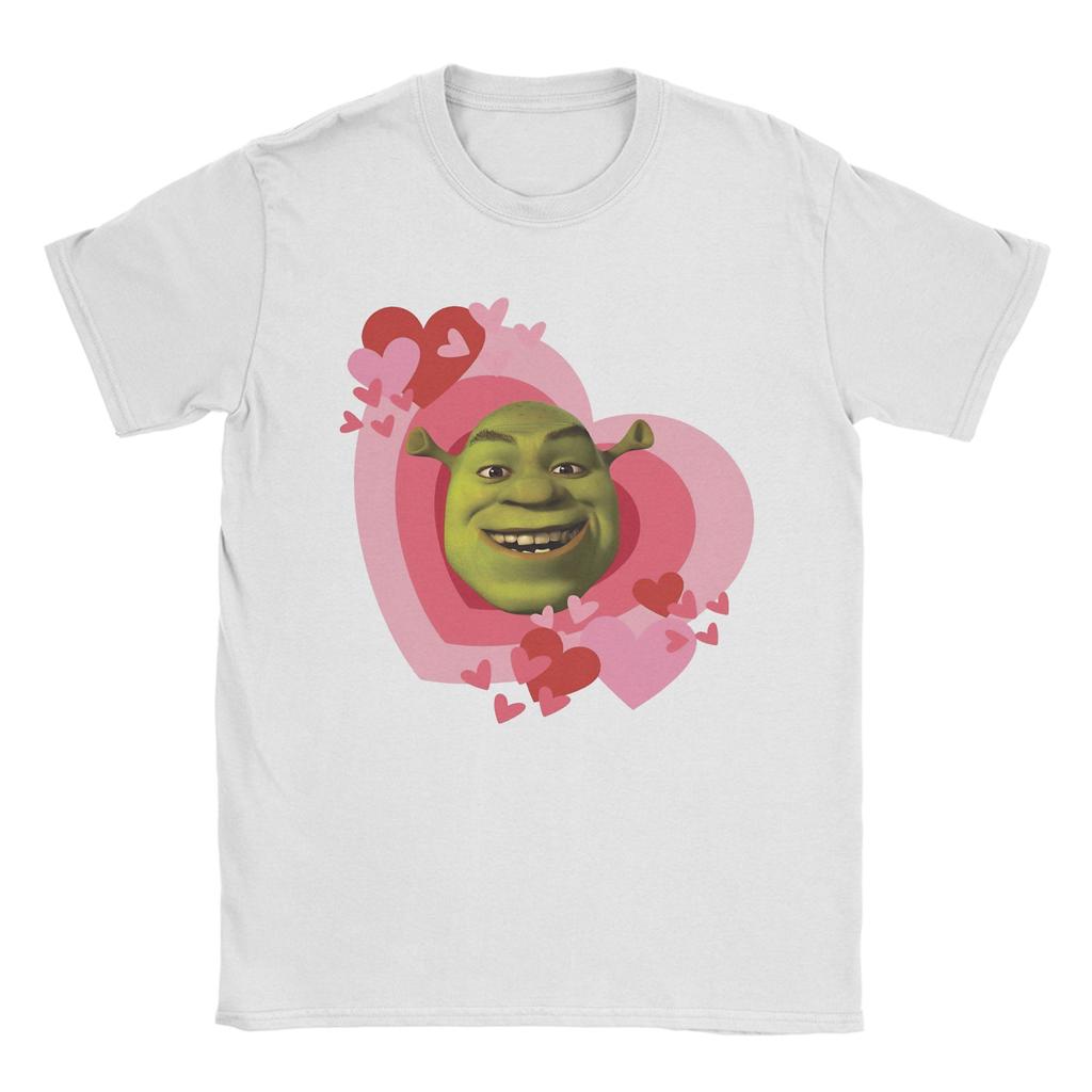I Heart Shreks Swamped Vintage Cartoon T Shirts Unisexs Vintage TShirts O Neck Tee Shirt Short Sleeve Clothing Birthday Gift