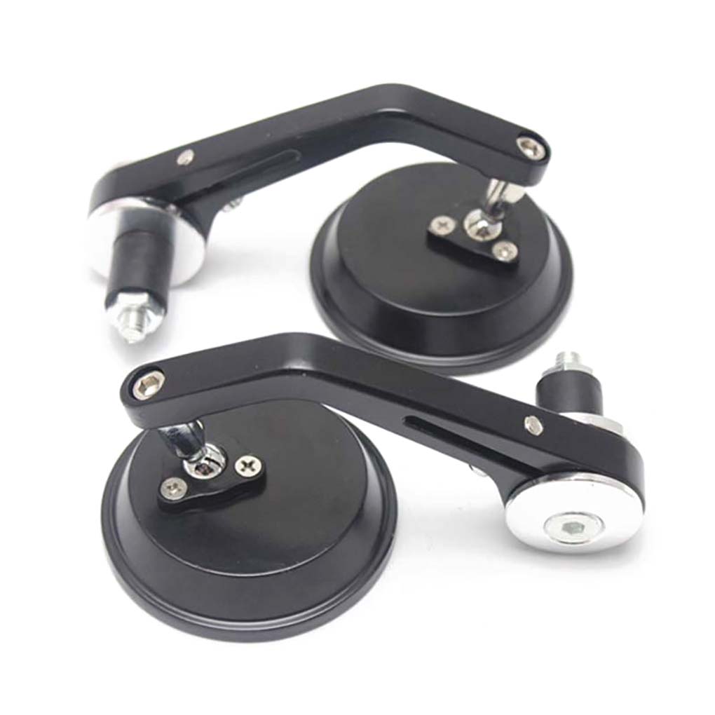 Pack of 2 Motorcycle Rear View Mirrors Durable 360 ° Rotation Adjustable Wide Angle Handy Installation Moped Accessories