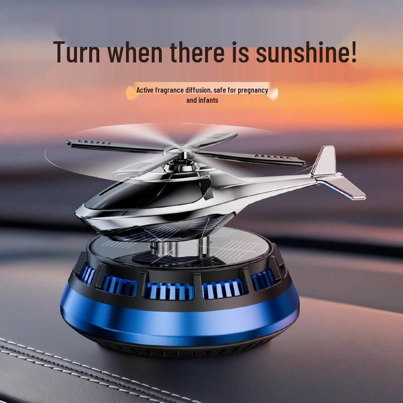 Solar-Powered Rotating Helicopter Aroma Diffuser - Long-Lasting Fragrance Ornament