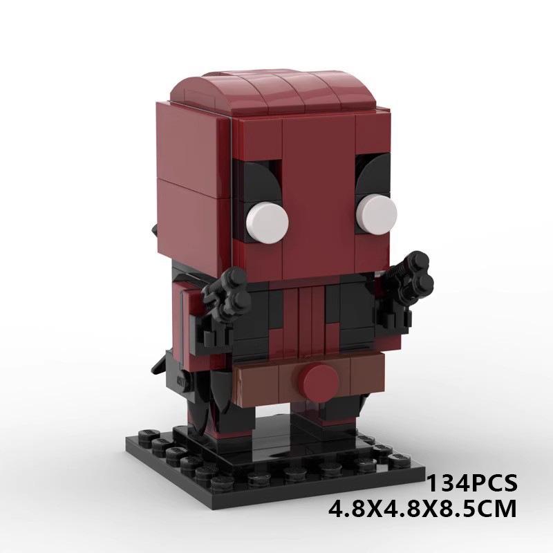 Building Block Compatible, Small Particle Square Head Building Block 56652 Educational Toy 36263 Deadpool Set
