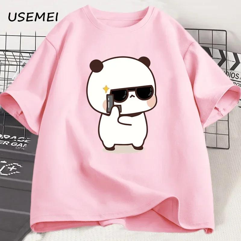 Bubu Dudu Partner T-Shirt Bär Panda Sind Spion Liebe Dinge Partner Tun T-Shirt Niedlich Passend Baumwolle T-Shirt Damen Unisex Geschenk Valentinstag