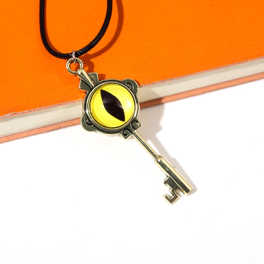 Anime The Owl House Necklace Retro Gold Color Eye Pendant Necklace for Women Men Jewelry Accessories