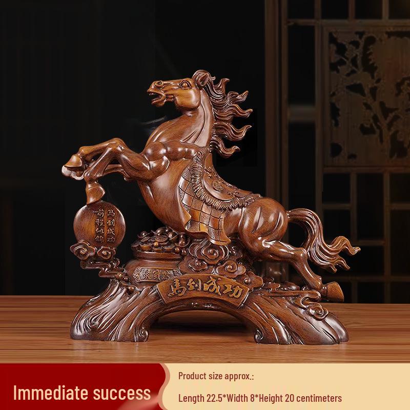 

Фигурка Лошади по знаку зодиака: Элегантный декор для офиса, гостиной или винного шкафа - Идеально для подарков на успех и торжественное открытие