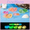Glow In The Dark Resin Turtle Figurines For Miniature Landscapes And Fish Tank Decor