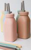 Silicone Children's Water Bottle Cup with Straw and Lid 200 ml 6m+ Green