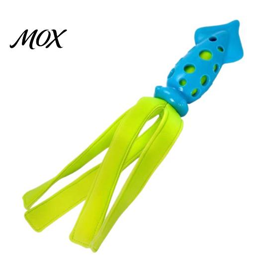 Small Medium Large Dog Toys Octopus Squid Chew Toy, Interactive Tug Squeaky Pet Molar Toy with Safe Teeth Grinding Fabric Strips, Waterproof for Dogs,