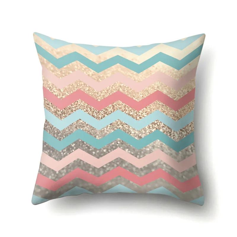 

45x45 см наволочка с геометрическими полосками простая мраморная лоскутная наволочка для подушки художественный линейный диван офисное сиденье домашний декор 40x40cm