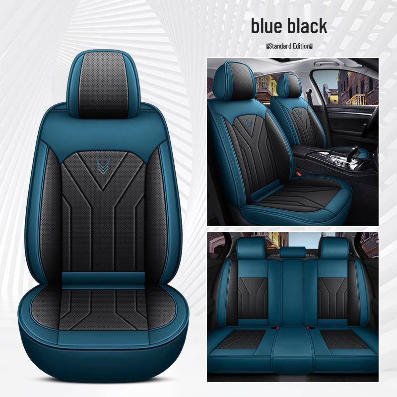 Universal Nappa Leather Car Seat Cushion and Cover - All-Season Full Surround Design