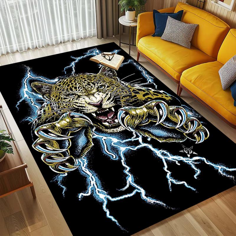 Thunder Leopard Living Room Nonslip Area Rug Soft Carpet For Bedroom Game Playroom Sofa Office Home Decor Doormat Christmas Gift C926820