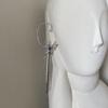 Retro Personality Liquid Metal Butterfly Long Tassels Stud Earring Integrated Ear Bone Clip Earring Ear Hanging Designer Jewelry