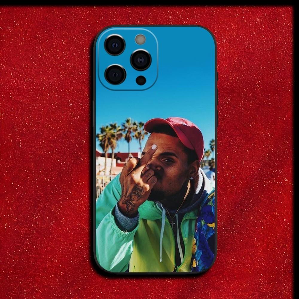 USA Rapper C-Chris Brown Handyhülle Für iPhone 16,15,14,13,12,11,Pro,X,XS,Max,XR,Plus,Mini Weiche Schwarze Hülle