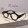 Vintage Retro Round Computer Eyeglasses Unisex Black Leopard Transparent Frame Eyewear Anti Blue Light Blocking Spectacles Frame