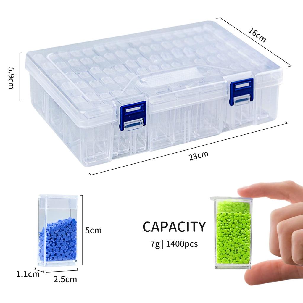 64 84 Grids Diamant Malerei Lagerung Box Tragbare Seed Bead Organizer Fall DIY Nail art Kunststoff Behälter