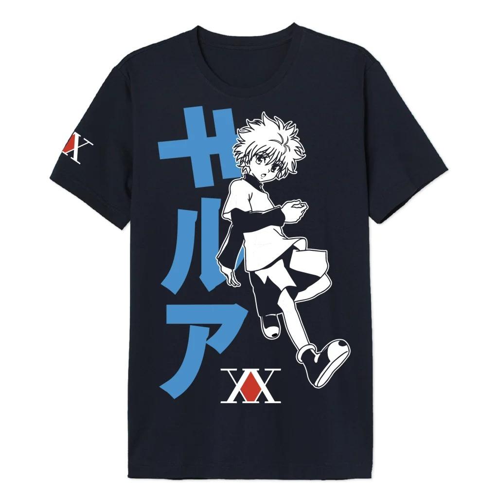 Hunter X Hunter Anime KILLUA ZOLDYCK Printed Tshirt Unisexs and Womens Tshirt Unisexs Top Sports Tshirt 2026 Summer New S