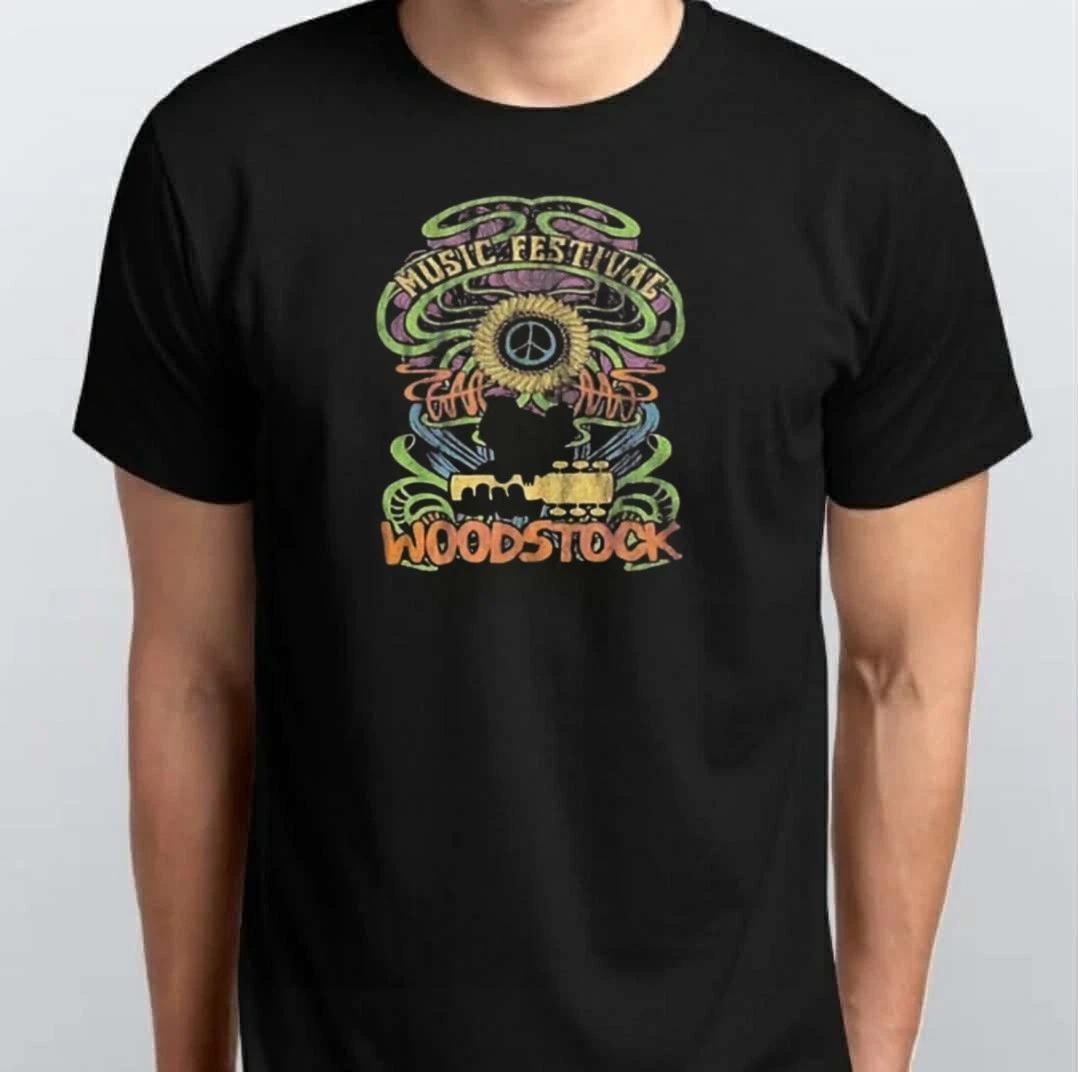

Woodstock Vintage Music Festival Unisex T-SHIRT S M L XL XXL 3 4 XL Black 3XL