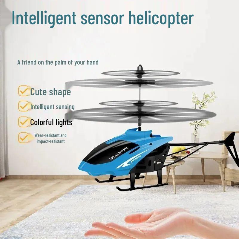 Dual Mode Kids' Remote Control Hovering Helicopter - Drop-Resistant Indoor Flying Toy