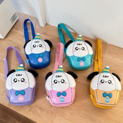 Cute Puppy Dog Children's Breast Bag Boys and Girls New Cartoon Shoulder Bag Lightweight Travel Hard Shell Messenger Bag