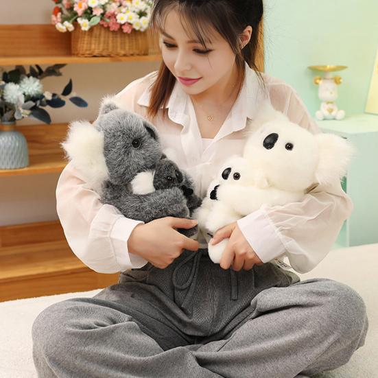 Koala Plush Doll Realistic Simulation Stuffed Animal for Comfort And Stress Relief Cozy Huggable Toy for Children And Adults