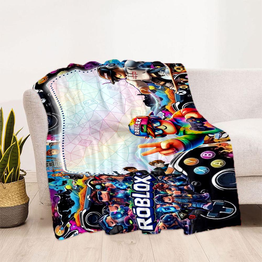 Roblox 388 Blanket Soft & Cozy Perfect for Bedding Seaside Picnics Four Seasons Multipurpose Digital Print Birthday Christmas Gift Blanket