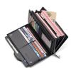 WILLIAMPOLO Men's First Layer Cowhide Long Wallet with Phone Card Holder