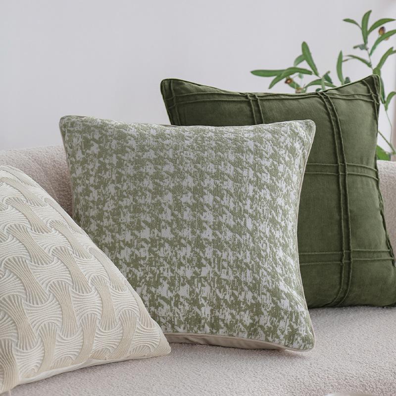 Cream Green Throw Pillow Back Pillow Sofa Cushion Model Room Hotel Bay Window Decoration Back Pillow