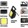 NOVÁ 2/1ks Mini LED svítilna Pracovní svítilna 4 režimy svícení 2000 lumenů přenosná kapesní svítilna Klíčenky USB dobíjecí venkovní kemping Malá svítilna
