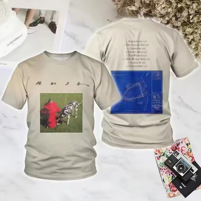 Popular Rock Rush 3D Print T-shirts Summer New Men Women Hip Hop Trend Short Sleeve TShirt Street Loose Casual Oversized Y2k Top