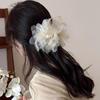 Ostrich Feather Claw Clip: Elegant Updo Accessory for Volume & Style