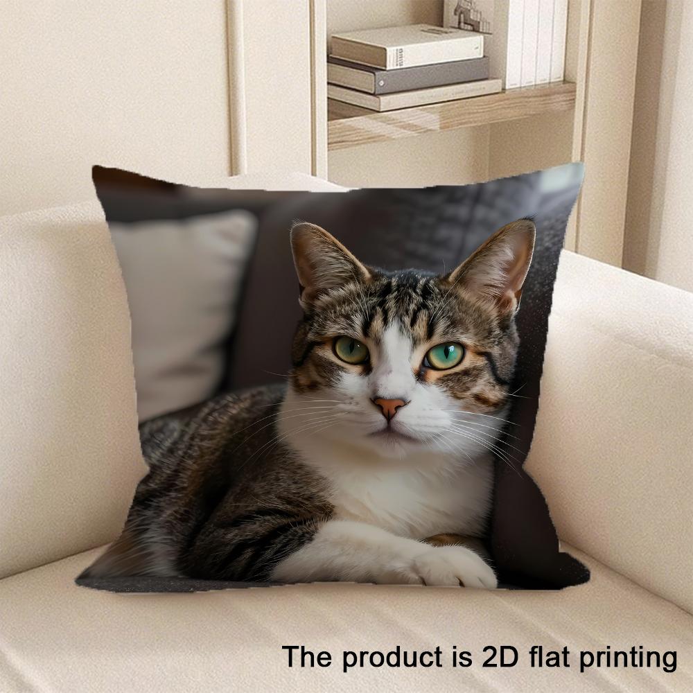 1pc Cute Animal Pattern 2D Flat Printing Pillowcases Sofa cushion cover home bedroom room decoration