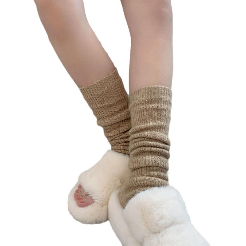 Unisex Knitted Boots Socks Soft Crochet Long Stockings Toeless Leg Warmers for Dance Knee for Protection Foot Cover